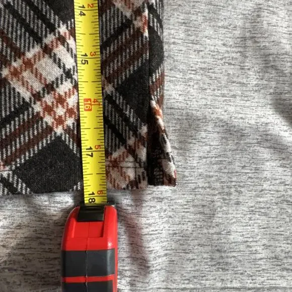 Arula Plus Soft Flannel Plaid Zip Back Paris Mini Skirt Skort - Size 2X, Stretch - Picture 9 of 9